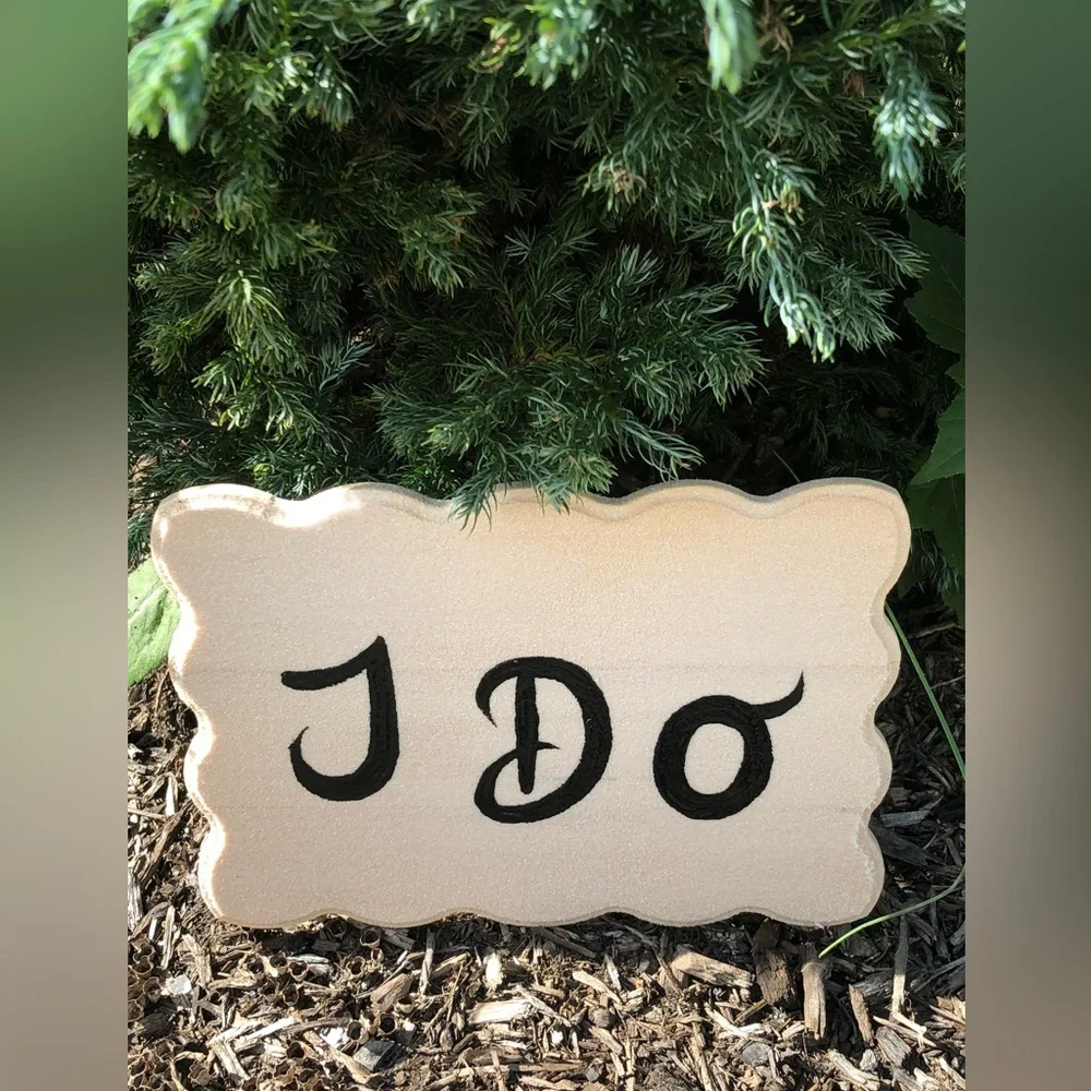 I Do White Wooden Wedding Sign